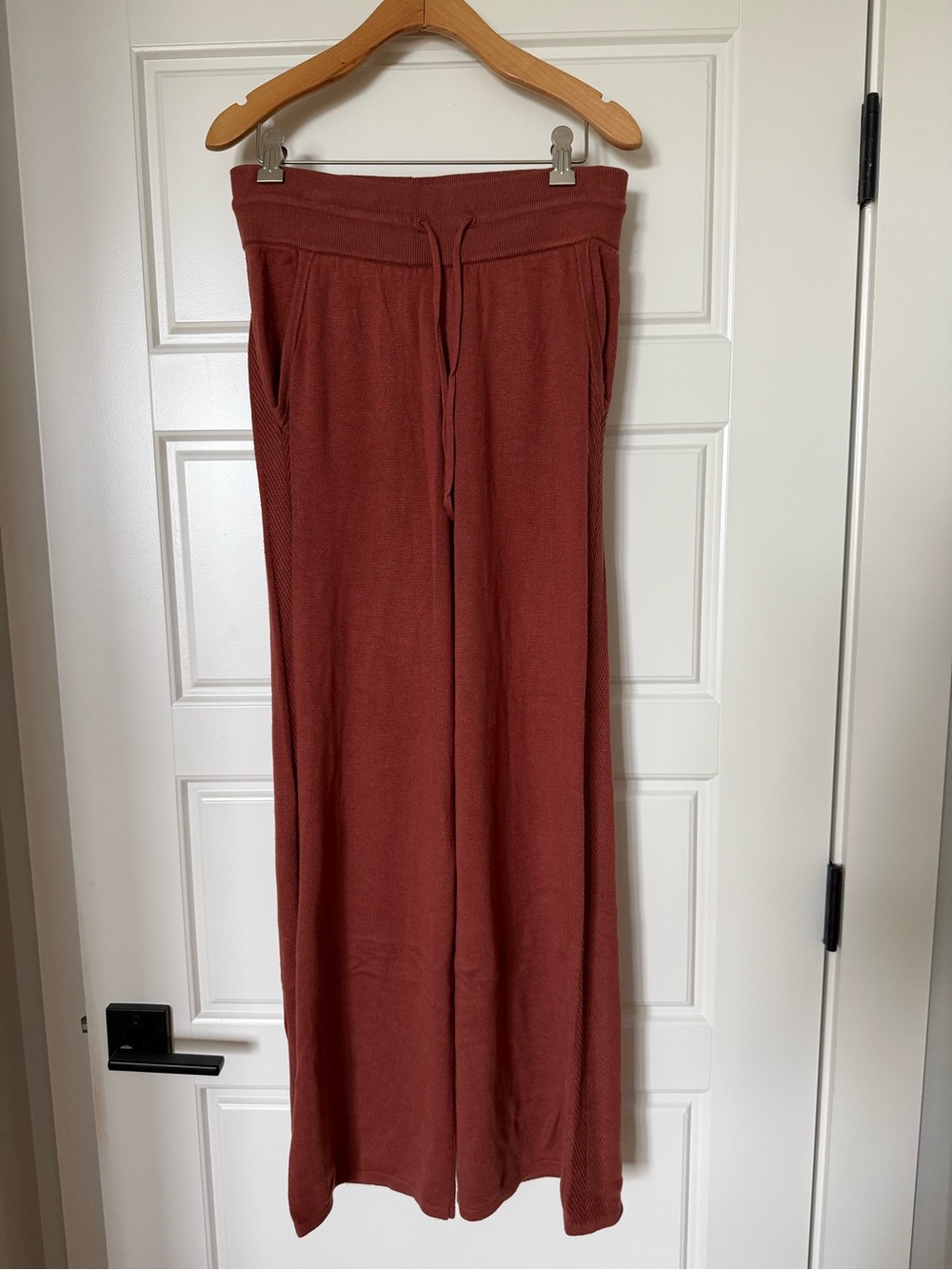 Lululemon Rust Knit Wide-Leg Lounge Pants